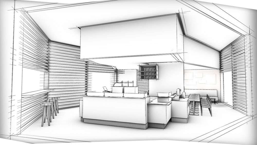 Scribble Rendering Café scribble | ANYmotion3D - We Love 3D